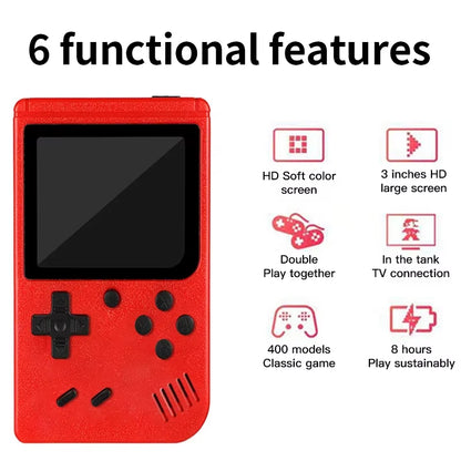 Retro Handheld Game Console Built-In 400 FC Games with Portable Case 3.0 Inch LCD Screen Video Game Player Kids Boys Gift