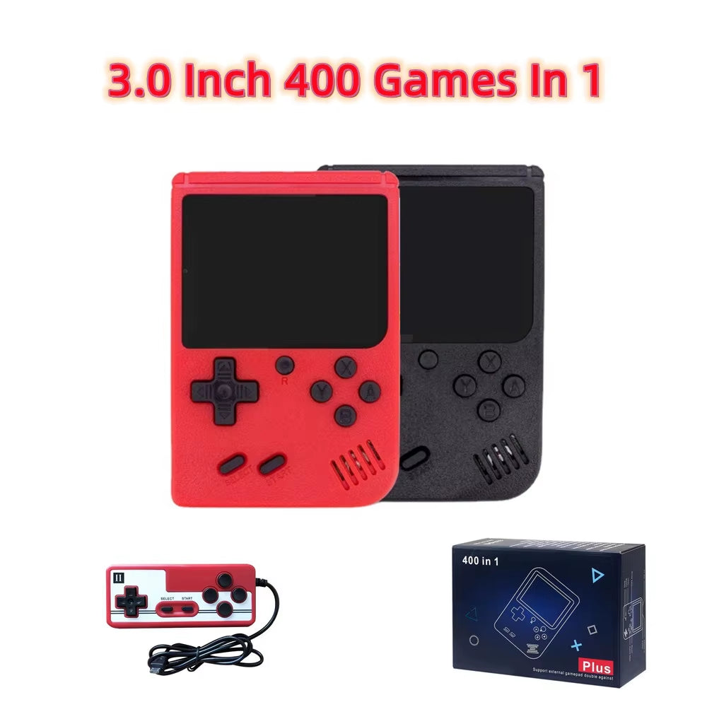 Retro Handheld Game Console Built-In 400 FC Games with Portable Case 3.0 Inch LCD Screen Video Game Player Kids Boys Gift