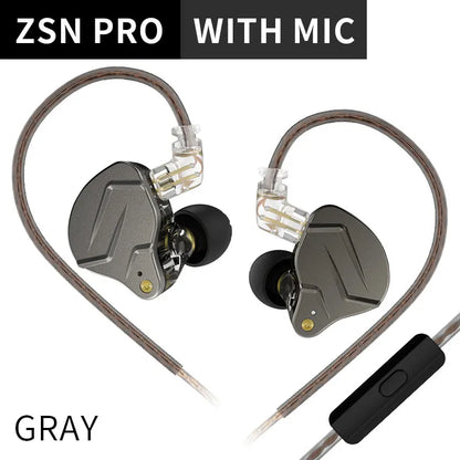 ZSN PRO 1BA+1DD Hybrid Technology HIFI Metal in Ear Earphones Bass Earbud Sport Noise Cancelling Headset ZS10 PRO ZST AS10