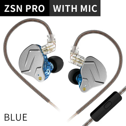 ZSN PRO 1BA+1DD Hybrid Technology HIFI Metal in Ear Earphones Bass Earbud Sport Noise Cancelling Headset ZS10 PRO ZST AS10