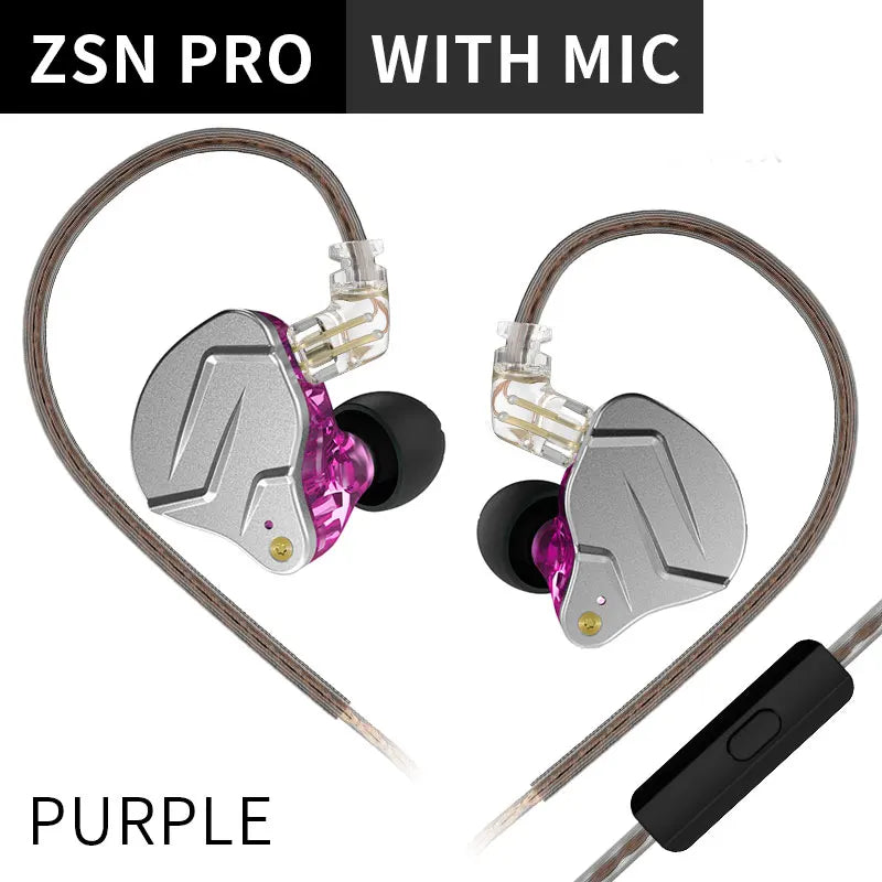 ZSN PRO 1BA+1DD Hybrid Technology HIFI Metal in Ear Earphones Bass Earbud Sport Noise Cancelling Headset ZS10 PRO ZST AS10