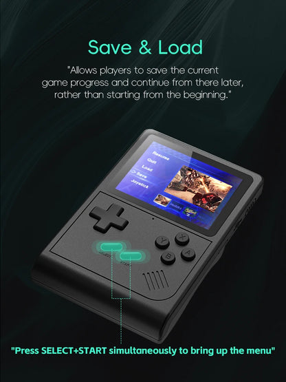 Handheld Game Console Portable Retro Mini Video Game for NES/SNES/GBA Emulators Consoles for Gameboy Player GB300 Kid Gift